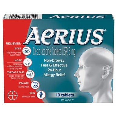 Aerius 5mg Tablets 10 - DrugSmart Pharmacy