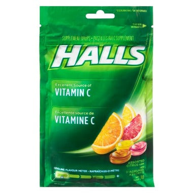 Halls Defense Vitamin C Bag Citrus - DrugSmart Pharmacy