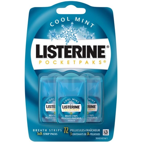 Listerine Pocket Paks Refreshing Mint Strip 72 - DrugSmart Pharmacy