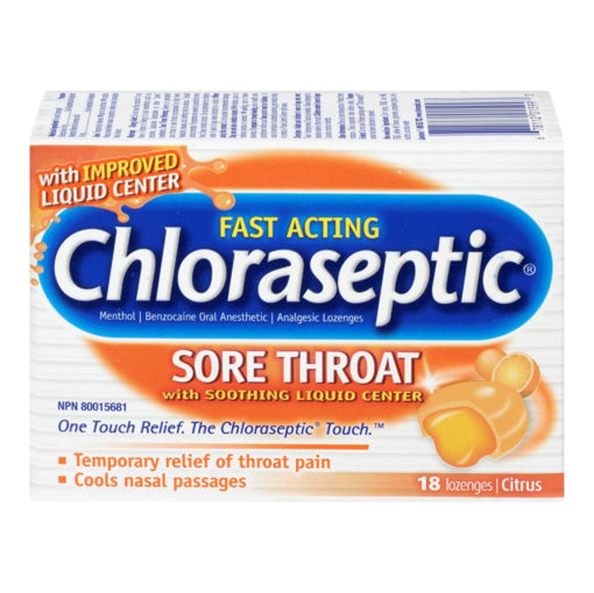 Chloraseptic Sore Throat  Lozenges Citrus 18 - DrugSmart Pharmacy