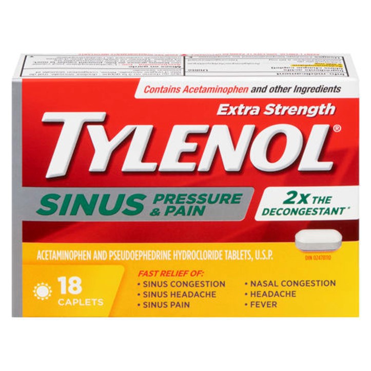 Tylenol Sinus Pressure & Pain Extra Strength 18 - DrugSmart Pharmacy